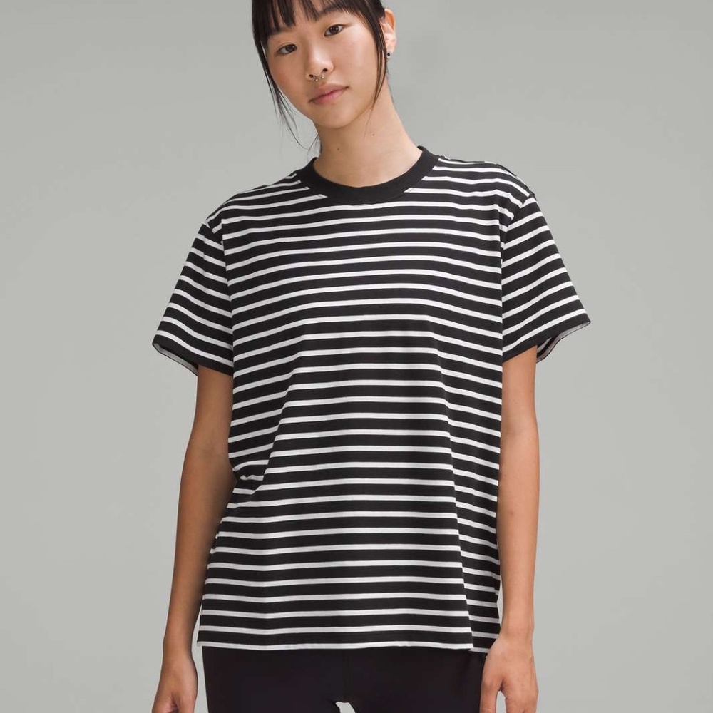 Lululemon | Women's Tops, All Yours Tee - Sz 4/6, Yacht Stripe Black